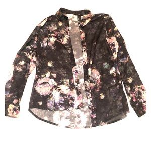 H&M sheer floral top